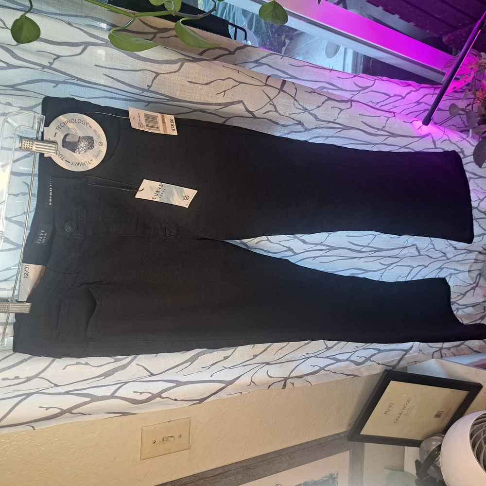 Curve Appeal High Rise Flare Black Jeans Size 12